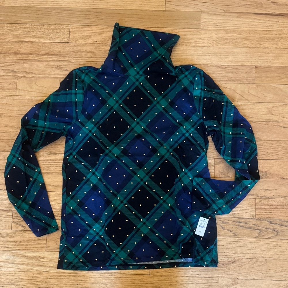 Plaid Talbots Turtleneck M